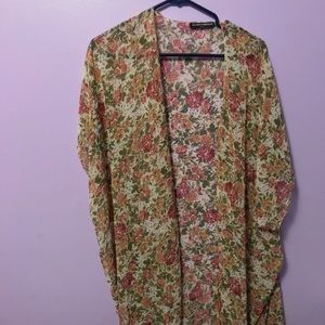 A flowy flower cardigan
